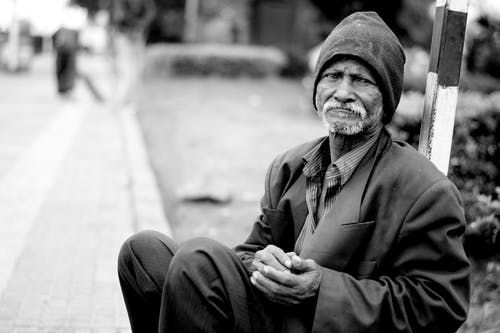 Elderly African American Man in crisis